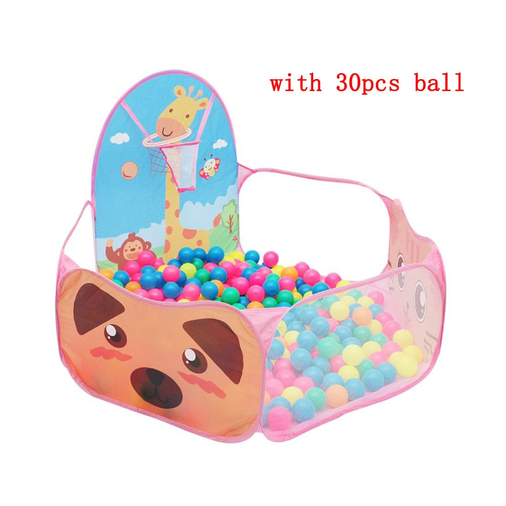 Foldable Cartoon Outdoor Sports Playground Kids Children Ocean Ball Pit Pool Baby Tent Ball Basket Gaming Toys Educational Toy