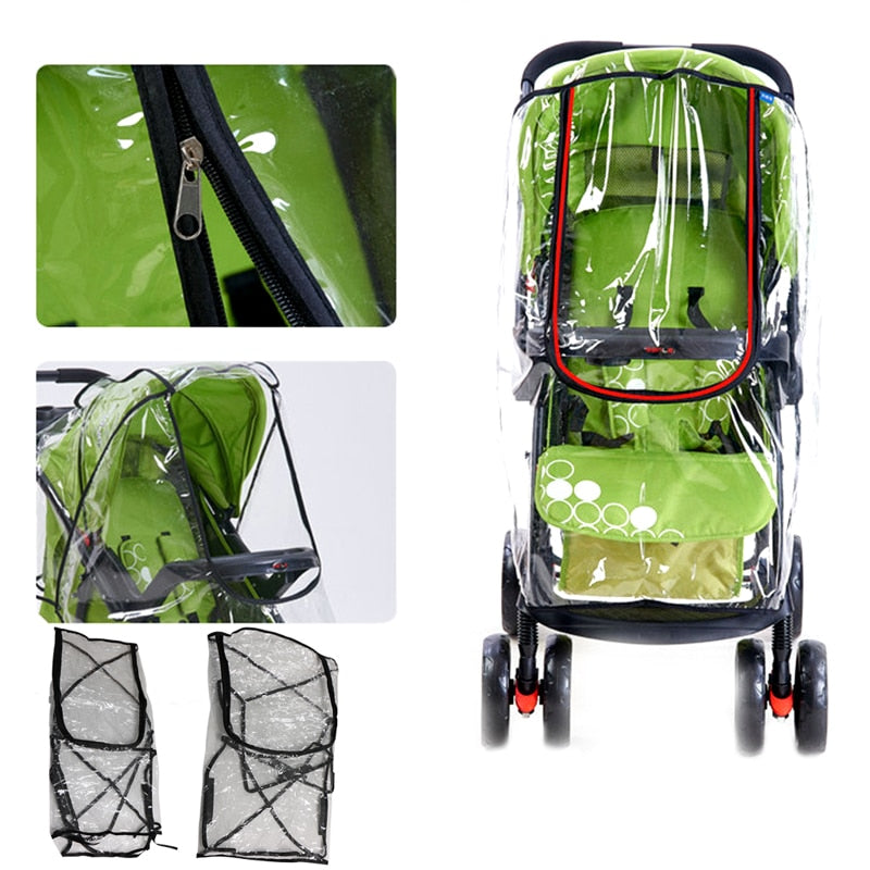 1pc Portable Universal Waterproof Rain Cover Wind Dust Shield Canopy Baby Strollers Pushchair