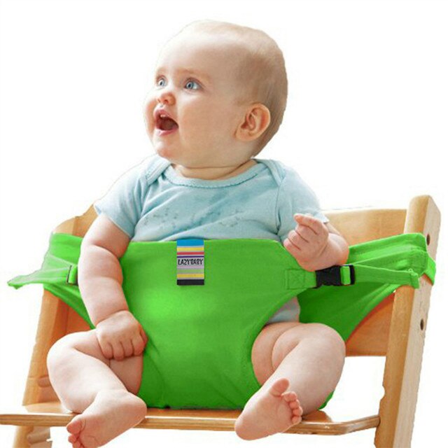 Foldable Baby Dining Chair stretch wrap Safety Belt Seat Lunch Chair Seat Portable Feeding Chair Harness baby Booster Seat