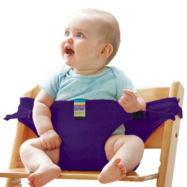 Foldable Baby Dining Chair stretch wrap Safety Belt Seat Lunch Chair Seat Portable Feeding Chair Harness baby Booster Seat