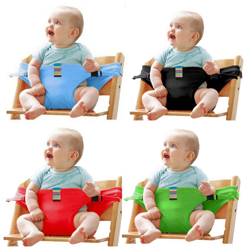 Foldable Baby Dining Chair stretch wrap Safety Belt Seat Lunch Chair Seat Portable Feeding Chair Harness baby Booster Seat