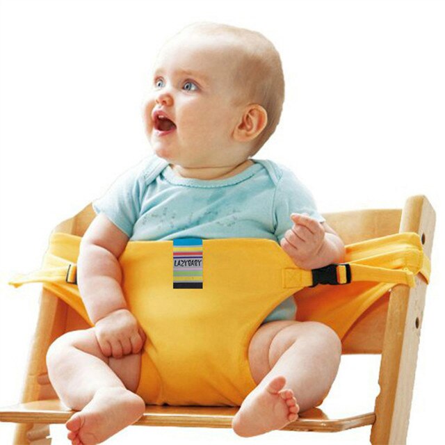 Foldable Baby Dining Chair stretch wrap Safety Belt Seat Lunch Chair Seat Portable Feeding Chair Harness baby Booster Seat