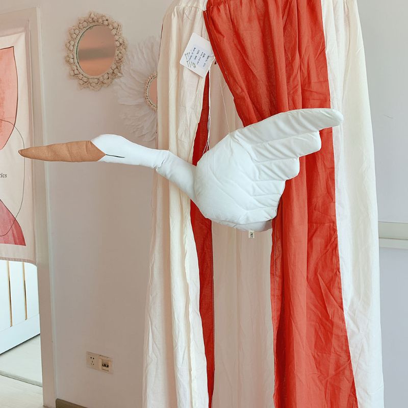Cute Swan Wall Hanging Pendants 3D Animal Toy Kids Room Ornament Nursery Home DIY Decoration