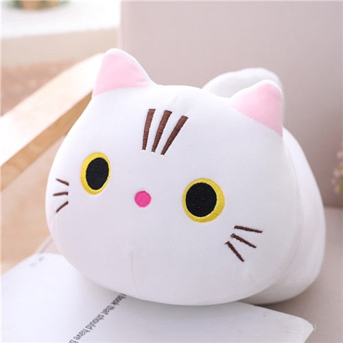 25/100cm Cute Soft Cat Plush Pillow Sofa Cushion Kawaii Plush Toy Stuffed Cartoon Animal Doll for Kids Baby Girls Lovely Gift