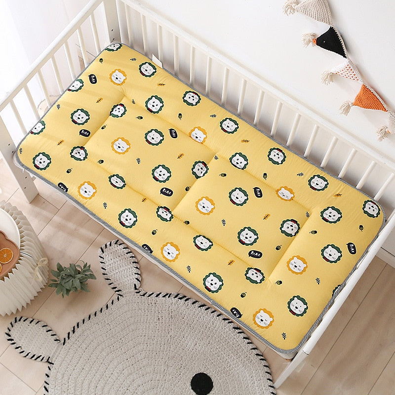 Crib Mattress Toddler Bed Mattress Pad Double Sides Cotton Mesh Baby Bedding Set  Boys Girls Infant Bed Set 120x60cm
