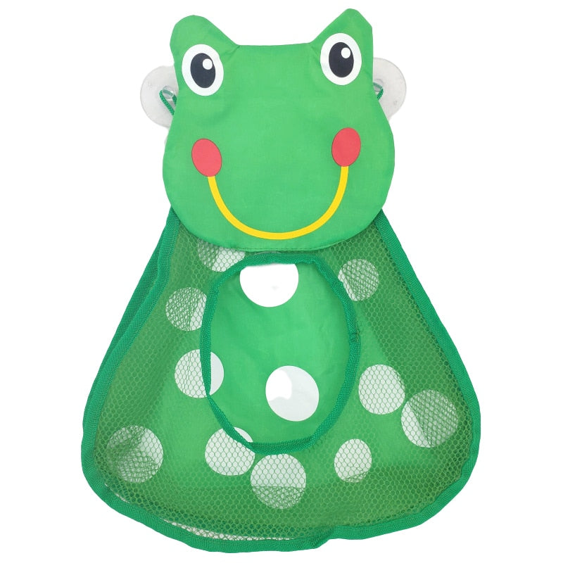 Baby Bath Toys Cute Duck Frog Mesh Net Toy Storage Bag Strong Suction Cups Bath Game Bag Bathroom Organizer Water Toys for Kids